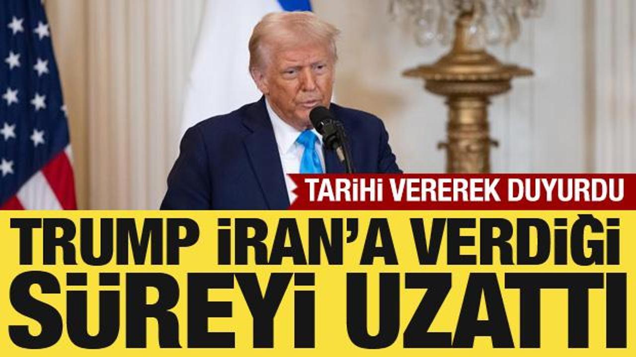Trump, İran'a verdiği s&uuml;reyi uzattı