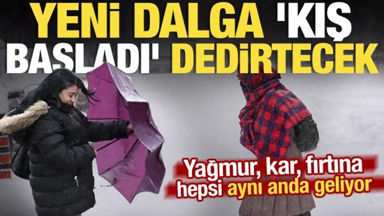 T&uuml;rkiye&rsquo;ye yağmur, kar ve fırtına aynı anda geliyor! Meteoroloji il il uyardı