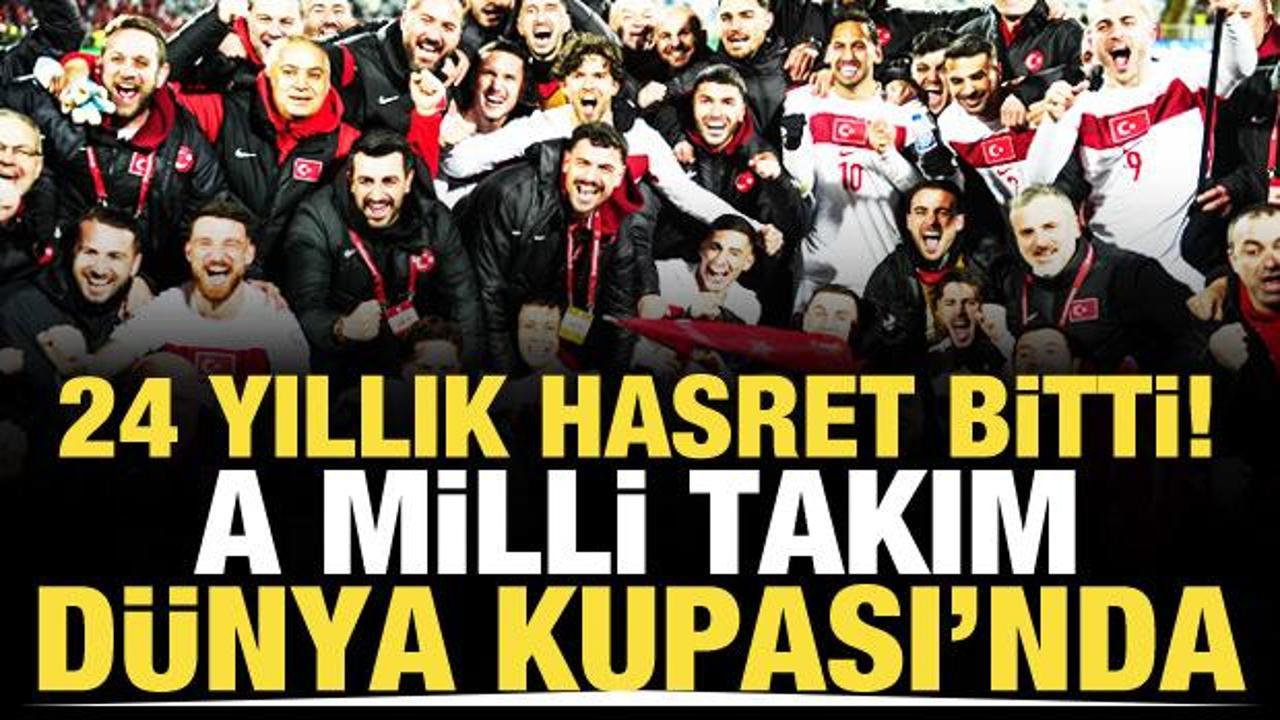 24 yıllık hasret sona erdi! A Milli Takım D&uuml;nya Kupası'nda