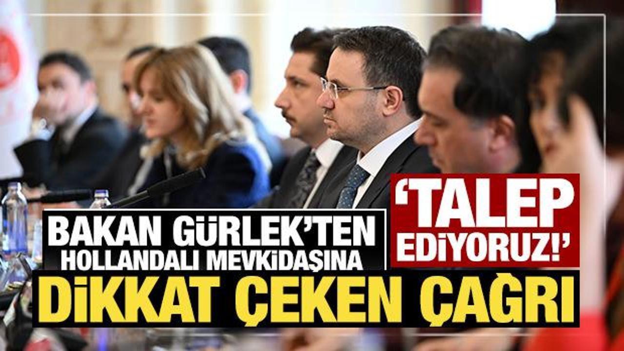 Bakan G&uuml;rlek'ten Hollandalı mevkidaşına FET&Ouml; mesajı: Talep ediyoruz