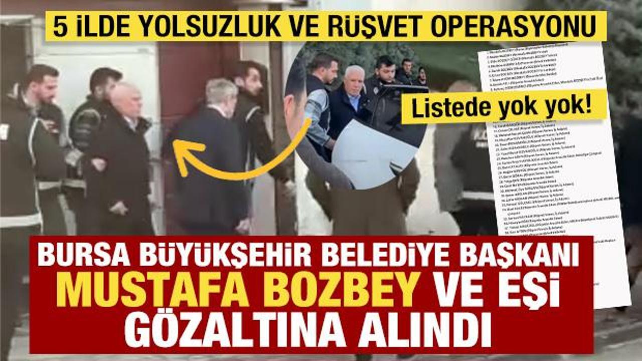 Bursa B&uuml;y&uuml;kşehir Belediyesi'ne operasyon: Mustafa Bozbey, eşi, kızı ve kardeşi g&ouml;zaltında