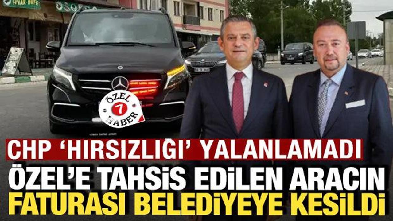 &Ouml;zg&uuml;r &Ouml;zel'e tahsis edilen aracın faturasını belediye &ouml;demiş: CHP 'hırsızlığı' yalanlamadı
