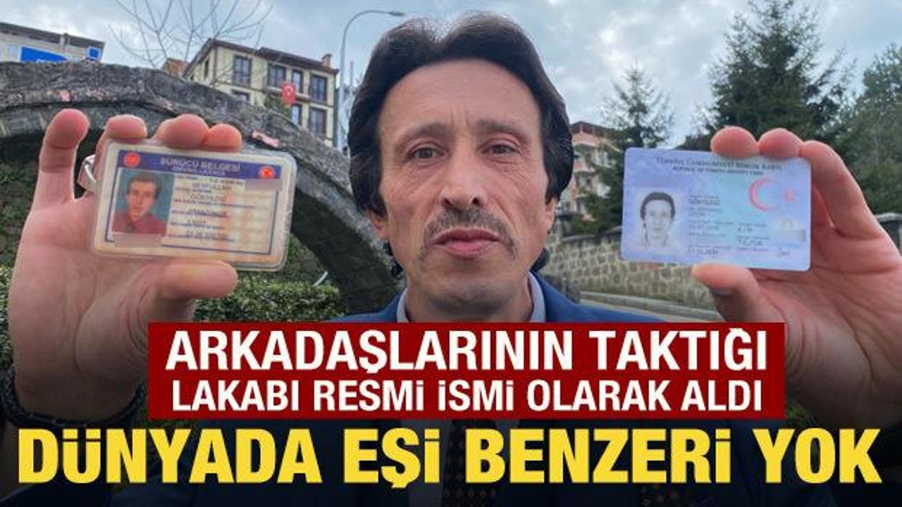 Rize'de g&ouml;r&uuml;lmemiş olay: Arkadaşlarının taktığı lakabı isim olarak aldı