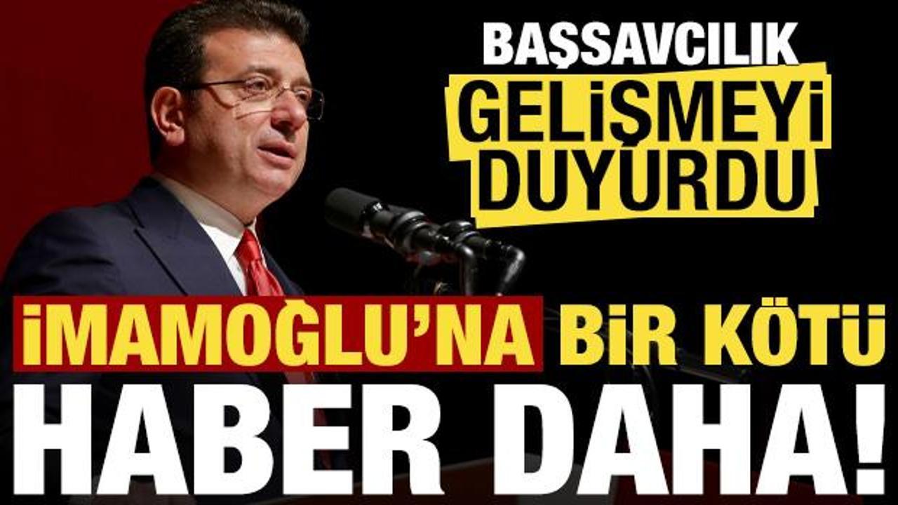 Son dakika haberi: Ekrem İmamoğlu'na bir k&ouml;t&uuml; haber daha! Başsavcılık gelişmeyi duyurdu...