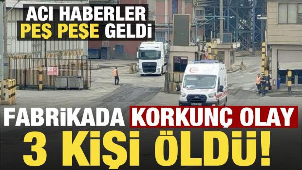 Son dakika: Kocaeli'de fabrikada korkun&ccedil; olay: 3 kişi &ouml;ld&uuml;!