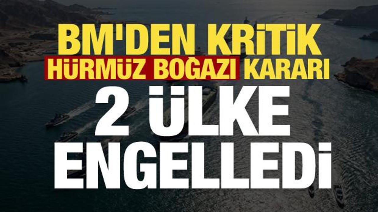 &Ccedil;in ve Rusya&rsquo;dan H&uuml;rm&uuml;z Boğazı kararına ortak veto