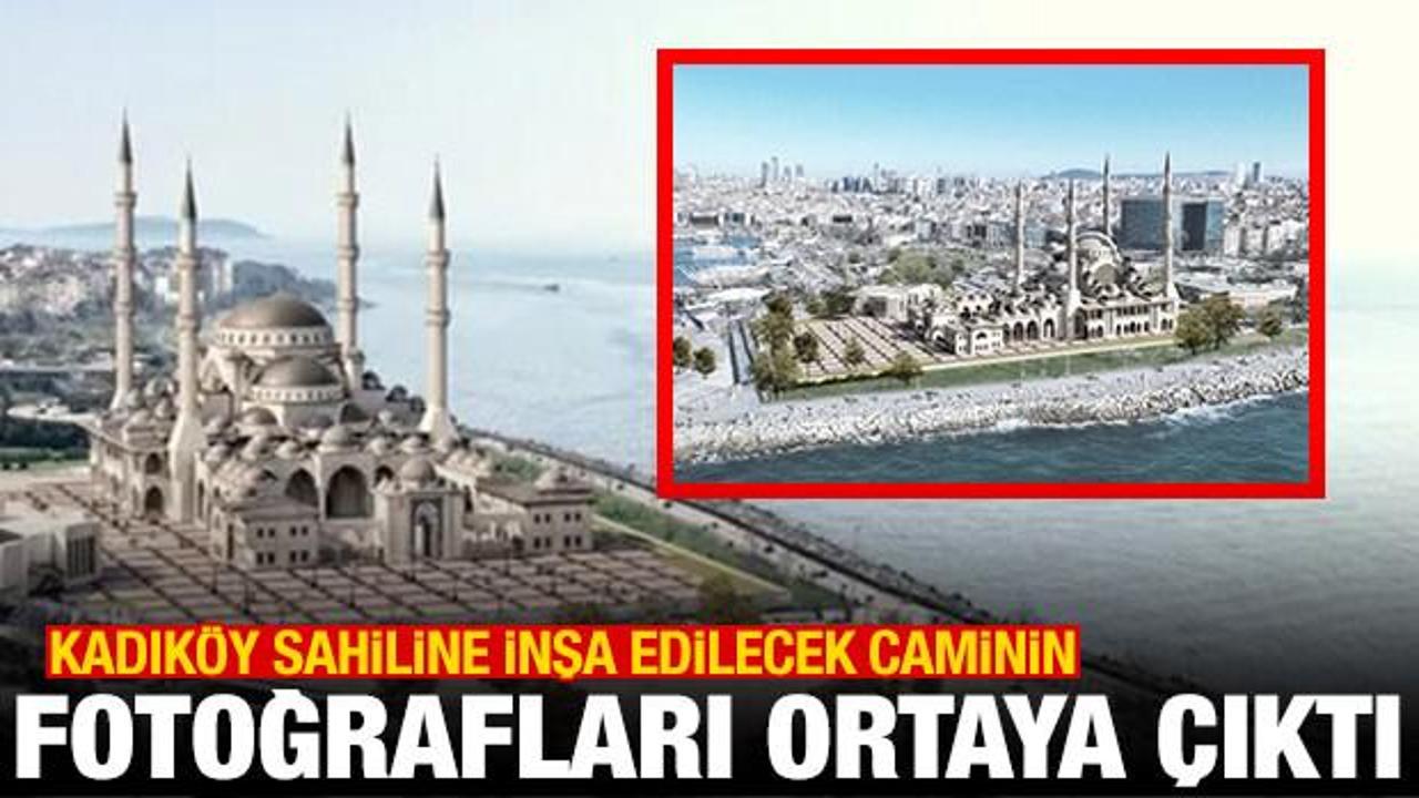 Kadık&ouml;y sahiline inşa edilecek caminin fotoğrafları ortaya &ccedil;ıktı