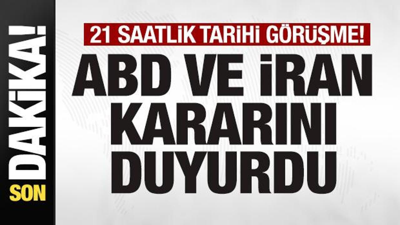 Son dakika: 21 saatlik tarihi görüşme! ABD ve İran kararını duyurdu Son dakika: 21 saatlik tarihi görüşme! ABD ve İran kararını duyurdu