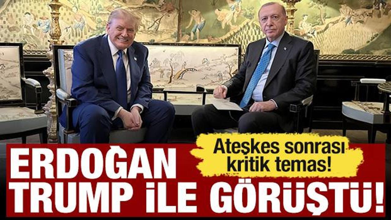Son dakika: Erdoğan, Trump ile g&ouml;r&uuml;şt&uuml;!