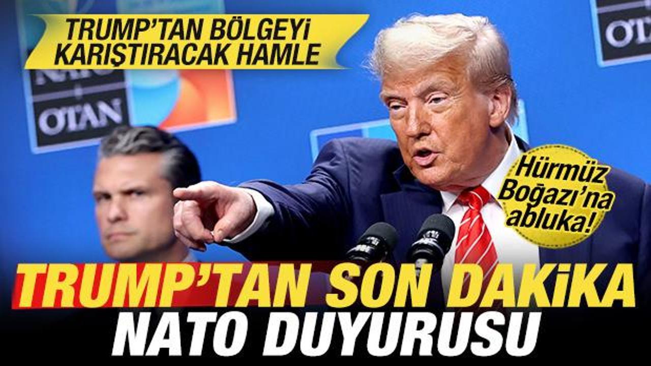 Trump'tan t&uuml;m b&ouml;lgeyi karıştıracak duyuru! H&uuml;rm&uuml;z'e abluka! NATO &uuml;lkeleri de katılacak