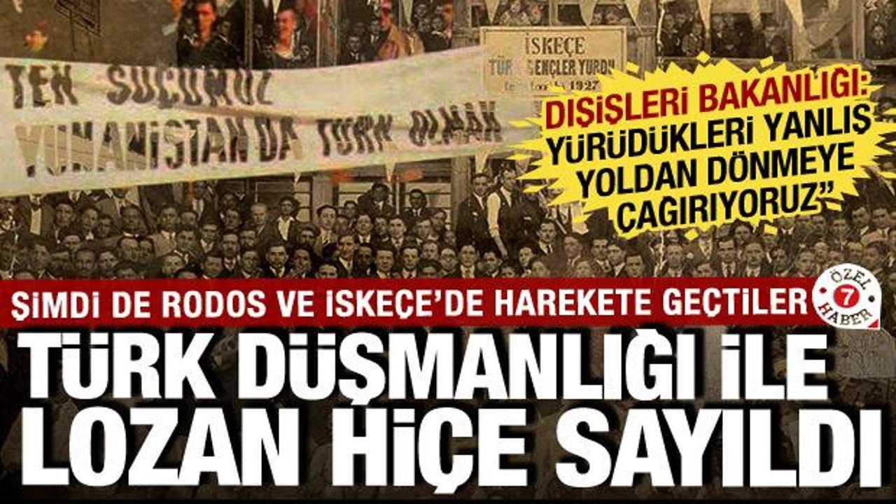 T&uuml;rk d&uuml;şmanlığı ile Lozan'ı bile hi&ccedil;e saydı! Yunanistan azınlıklara baskıyı artırdı