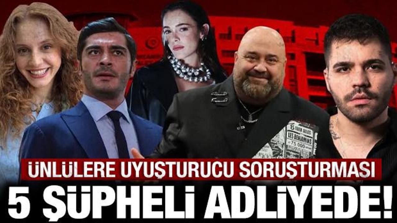 &Uuml;nl&uuml;lere uyuşturucu soruşturmasında 5 ş&uuml;pheli adliyeye sevk edildi