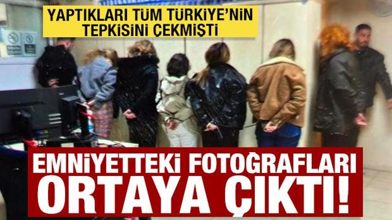 Yaptıkları t&uuml;m T&uuml;rkiye'nin tepkisini &ccedil;ekmişti! Emniyetteki fotoğrafları ortaya &ccedil;ıktı