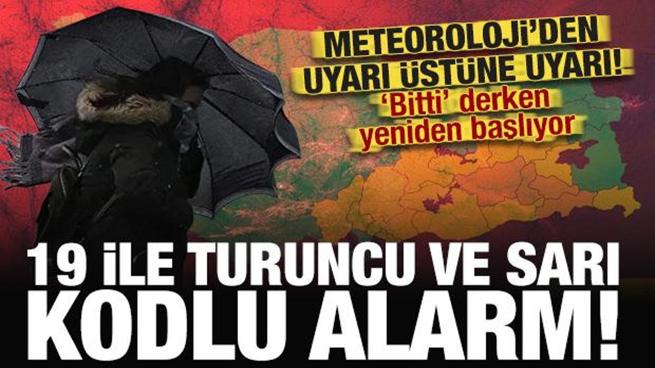 19 ile 'turuncu' ve 'sarı' uyarı! Ankara, Edirne, Bursa... &Ccedil;ok kuvvetli geliyor!