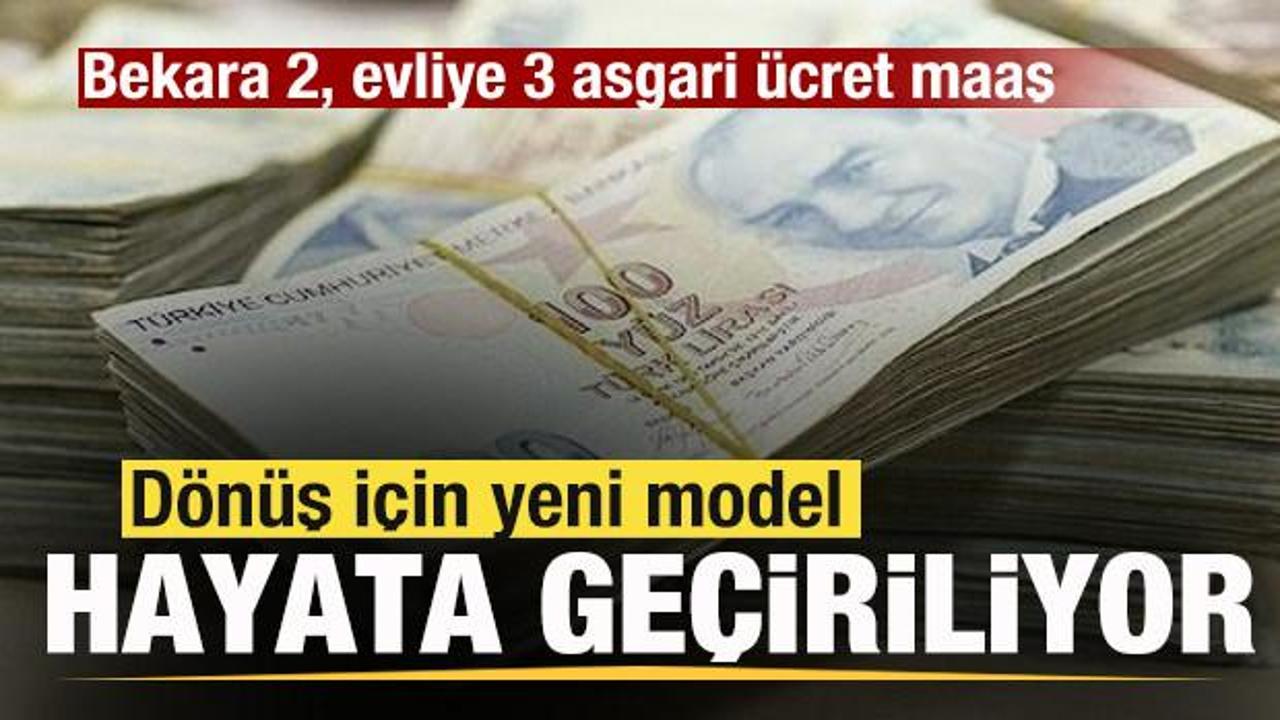 D&ouml;n&uuml;ş i&ccedil;in yeni model hayata ge&ccedil;iriliyor! Bekara 2, evliye 3 asgari &uuml;cret maaş