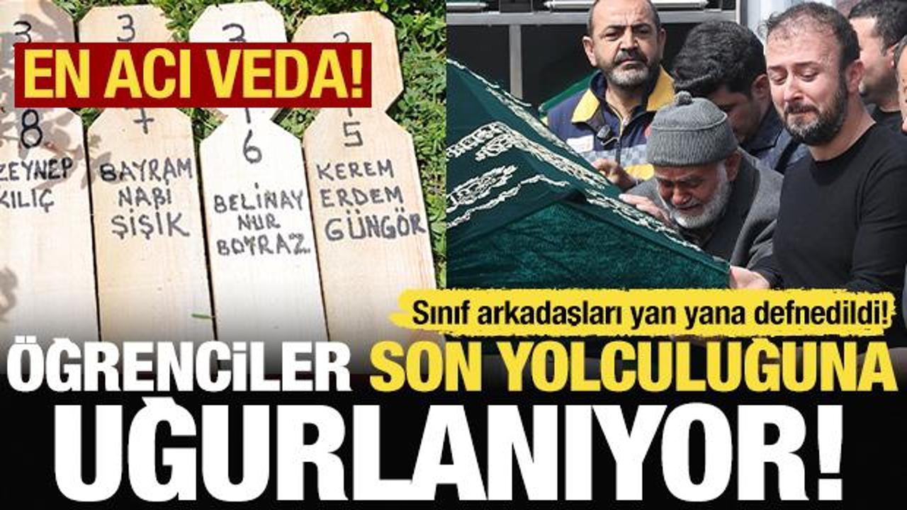 En acı veda: Okul saldırısında hayatını kaybeden &ouml;ğrenciler uğurlanıyor!