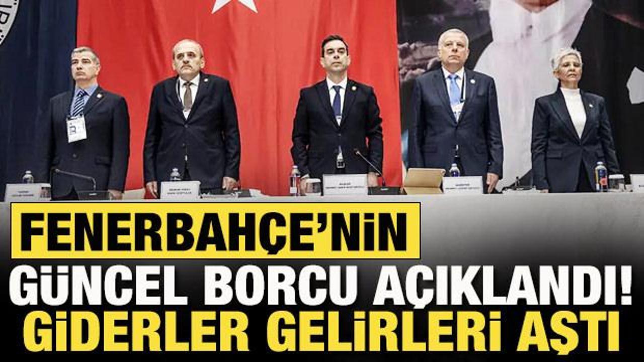 Fenerbah&ccedil;e'nin g&uuml;ncel borcu a&ccedil;ıklandı! Giderler gelirleri aştı