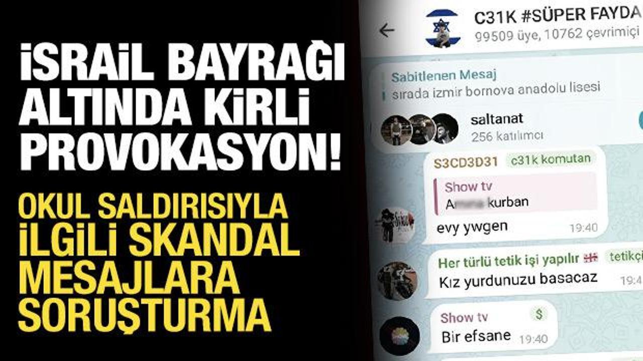 İsrail bayrağı altında provokasyon: Okul saldırısıyla ilgili skandal mesajlara soruşturma