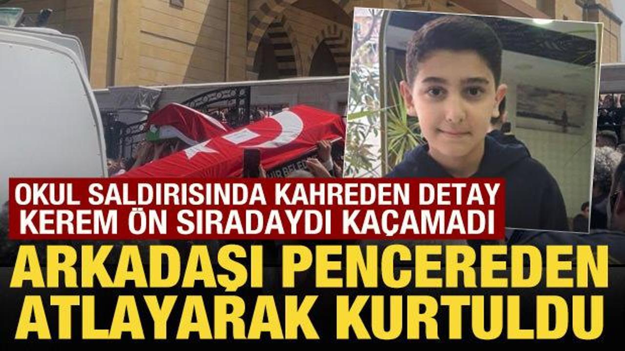 Okul saldırısında Kerem &ouml;n sıradaydı, ka&ccedil;amadı: Arkadaşı şarj&ouml;r değiştirince kurtuldu!
