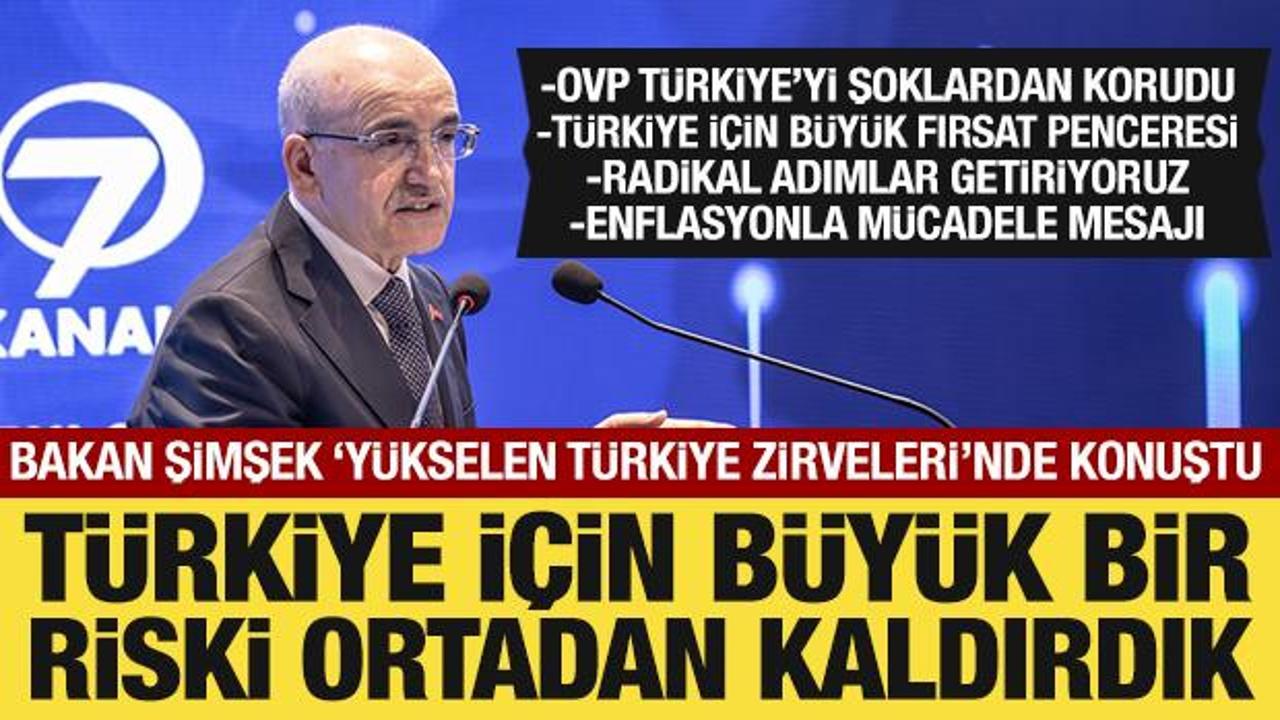 Bakan Şimşek'ten Kanal 7 Medya Grubu 'Y&uuml;kselen T&uuml;rkiye Zirveleri'nde &ouml;nemli a&ccedil;ıklamalar