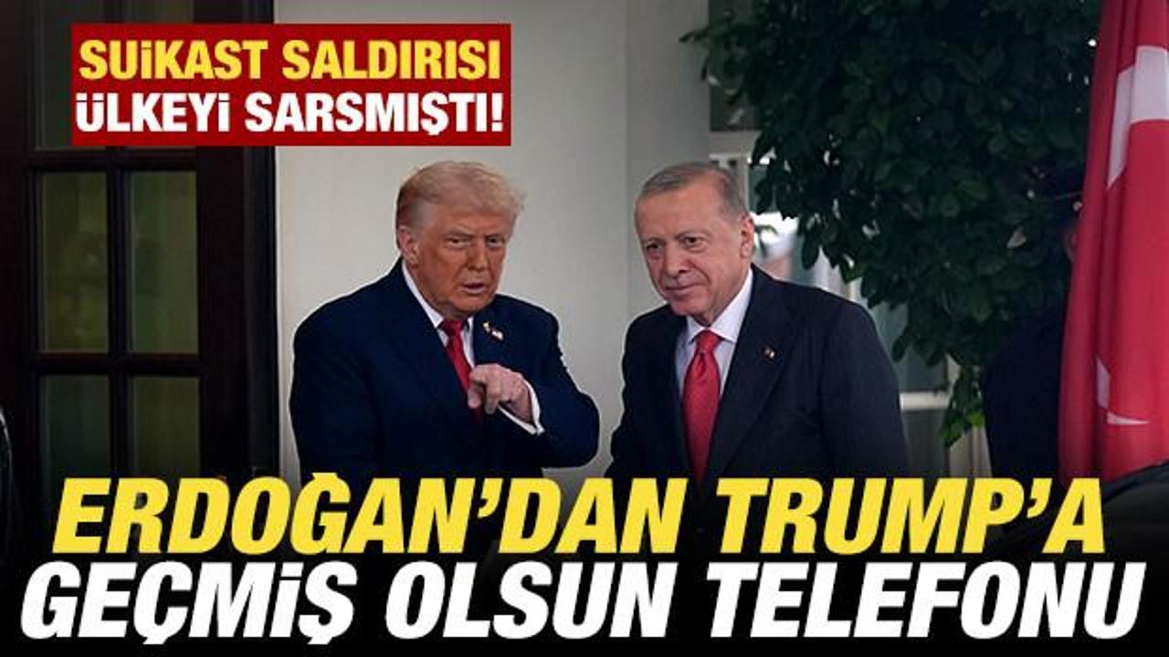 Başkan Erdoğan'dan Trump'a ge&ccedil;miş olsun telefonu