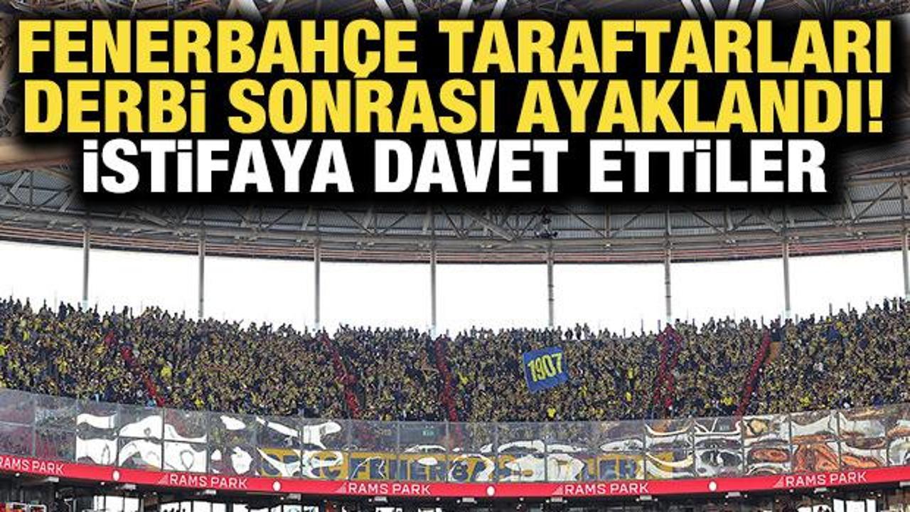 Fenerbah&ccedil;e taraftarları derbi sonrası ayaklandı! İstifaya davet ettiler