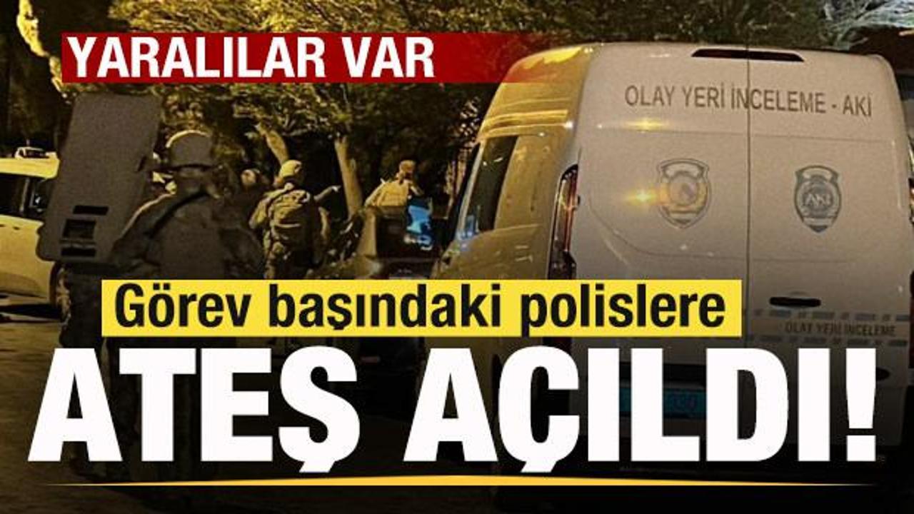 G&ouml;rev başındaki polislere ateş a&ccedil;ıldı! Yaralılar var