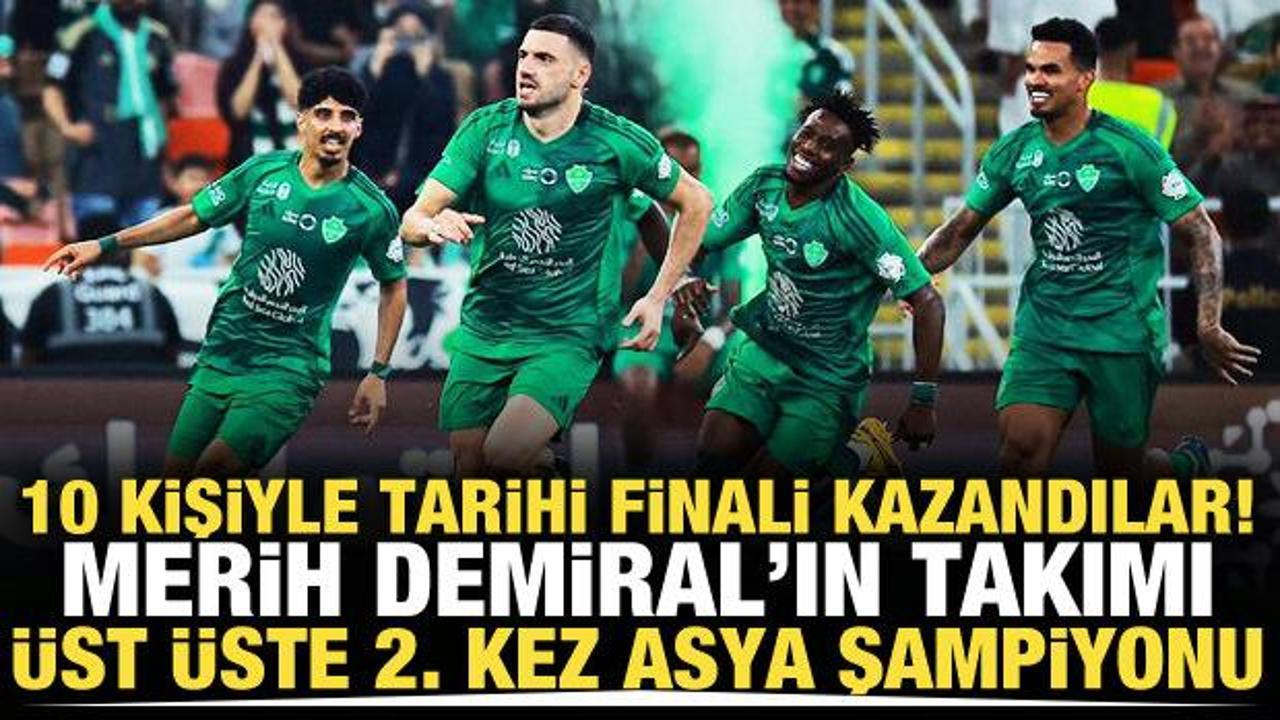 Merih Demiral'ın takımı Al Ahli Asya'nın en b&uuml;y&uuml;ğ&uuml;! &Uuml;st &uuml;ste 2. kez kazandılar