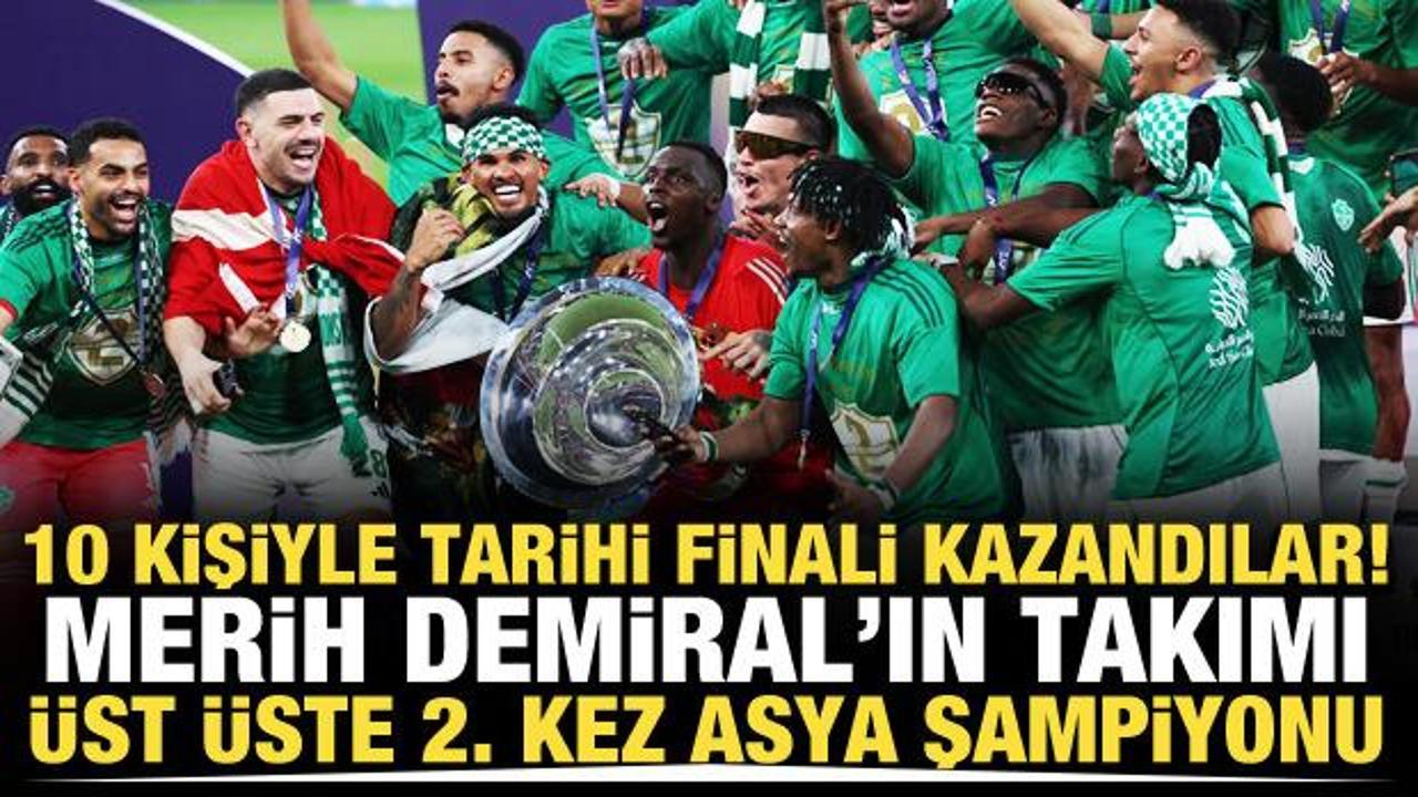 Merih Demiral'ın takımı Al Ahli Asya'nın en b&uuml;y&uuml;ğ&uuml;! &Uuml;st &uuml;ste 2. kez kazandılar
