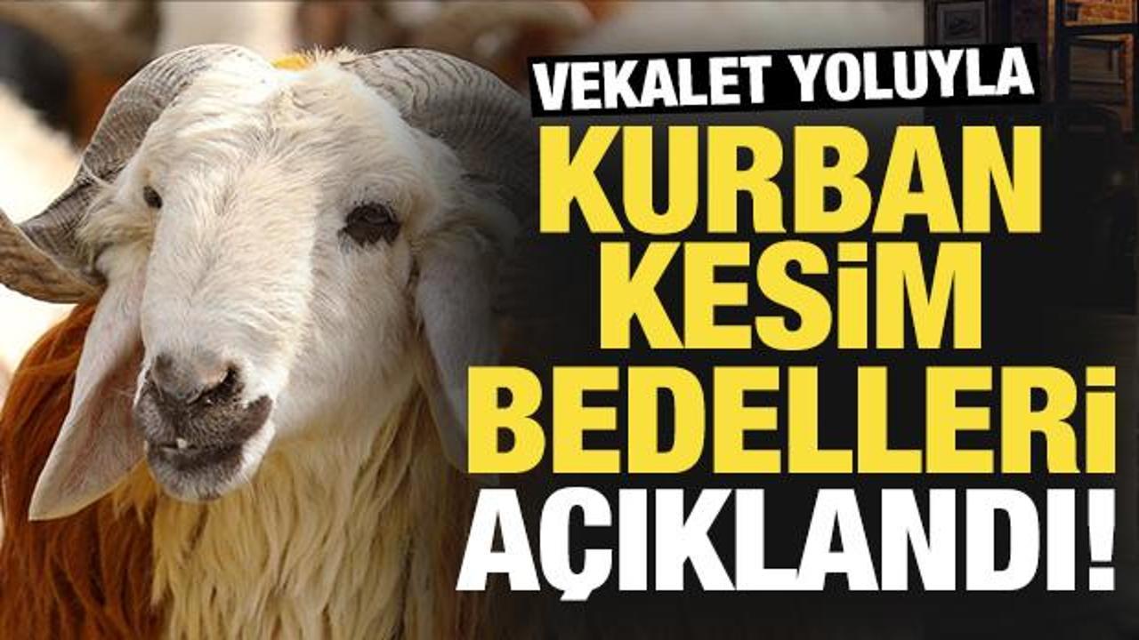Vekalet yoluyla kurban kesim bedelleri a&ccedil;ıklandı! İşte rakamlar...