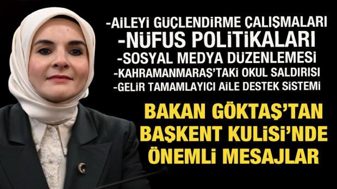 Aile ve Sosyal Hizmetler Bakanı Mahinur &Ouml;zdemir G&ouml;ktaş'tan &ouml;nemli a&ccedil;ıklamalar