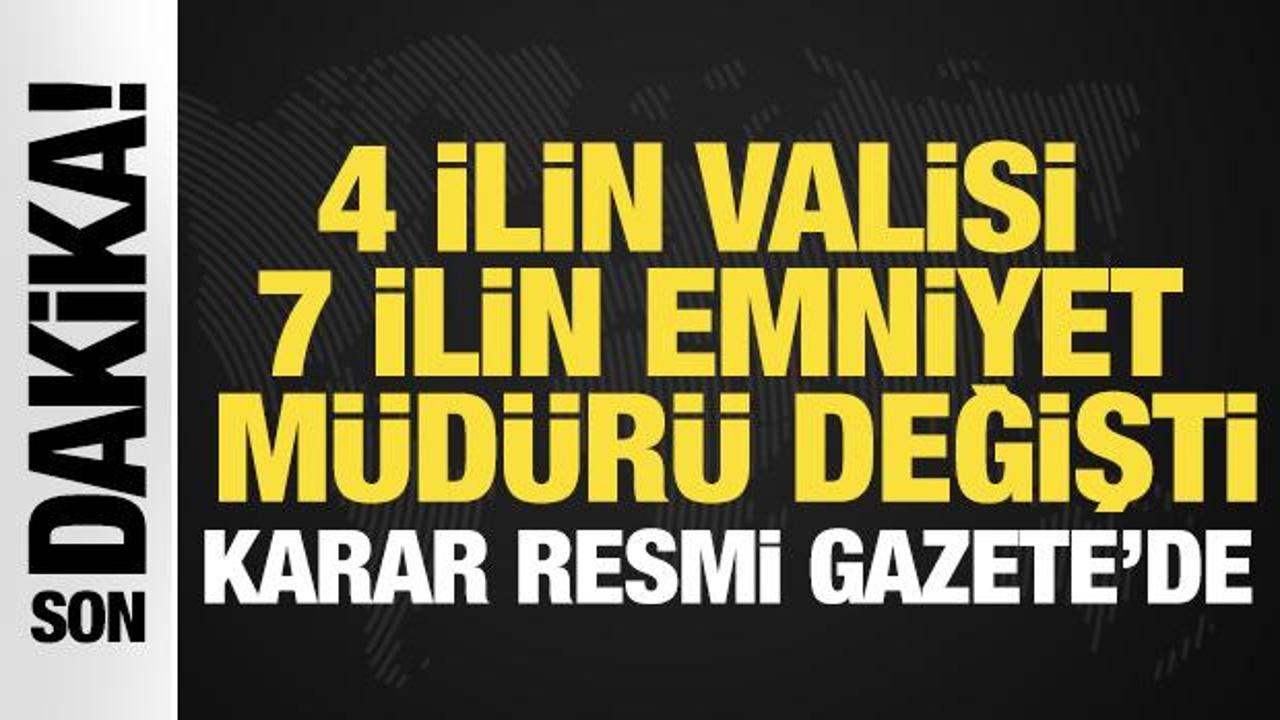 Atama kararları Resmi Gazete’de: Emniyet Genel Müdürü değişti