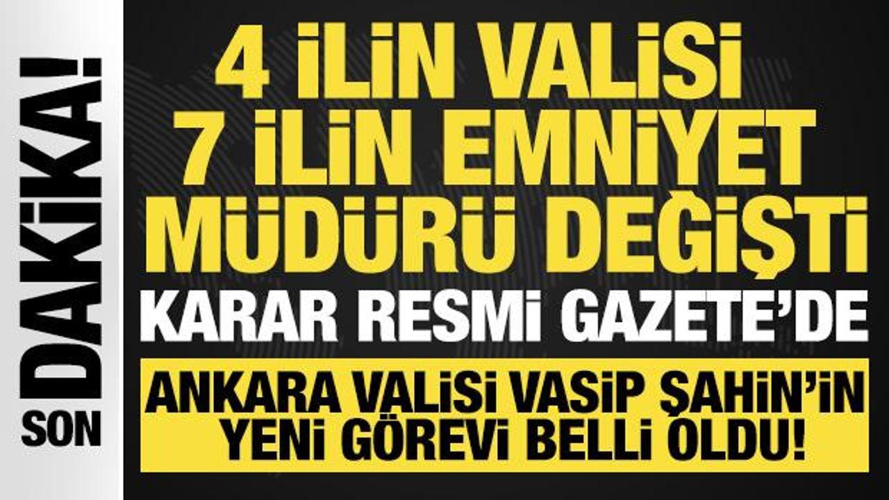 Atama kararları Resmi Gazete'de: Emniyet Genel M&uuml;d&uuml;r&uuml; değişti