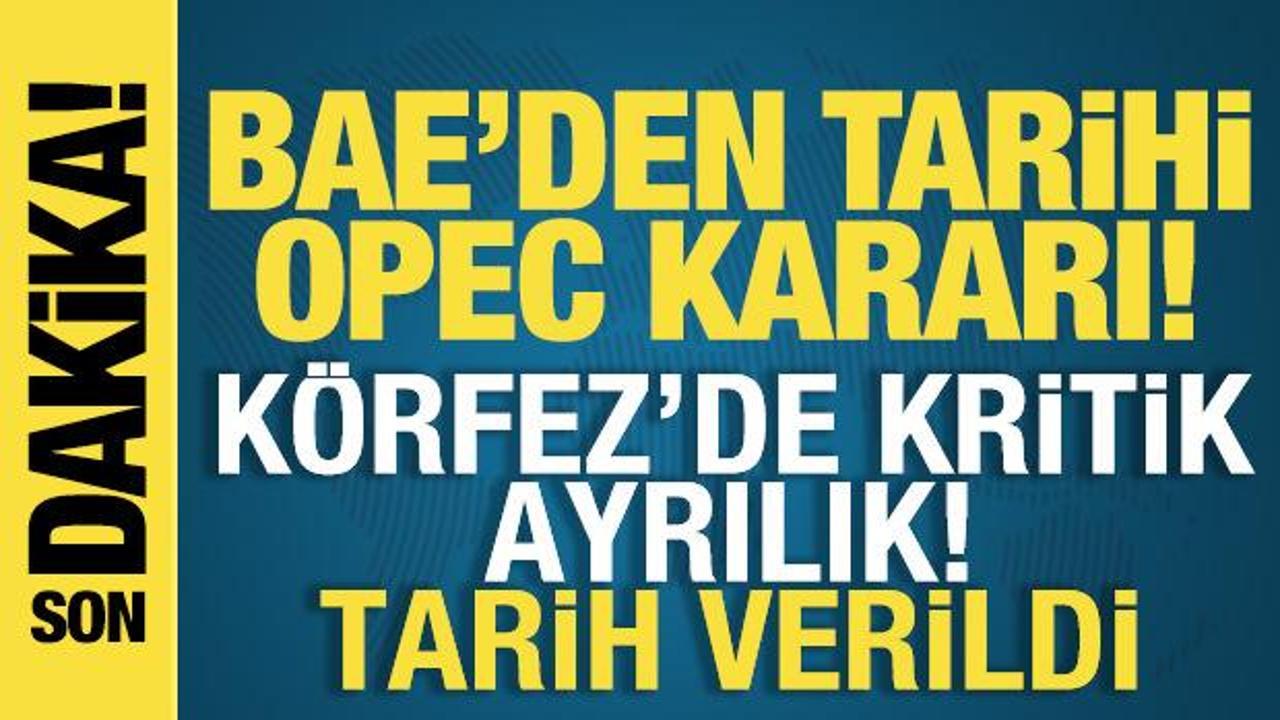 BAE, OPEC'ten ayrılma kararı aldı