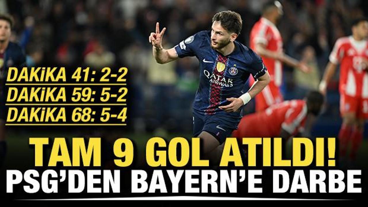 Devler Ligi'nde 9 goll&uuml; &ccedil;ılgın ma&ccedil;! PSG'den Bayern'e darbe