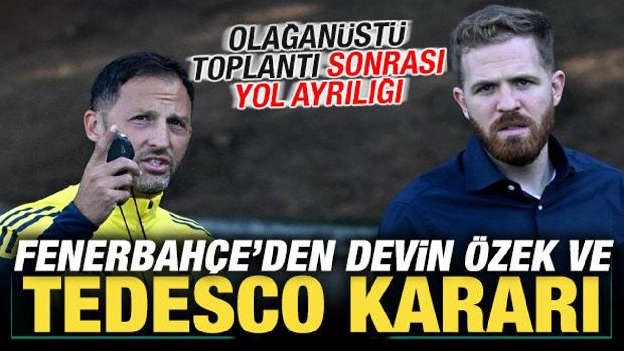Fenerbah&ccedil;e'den son dakika Tedesco ve Devin &Ouml;zek kararı! Resmen yollar ayrıldı