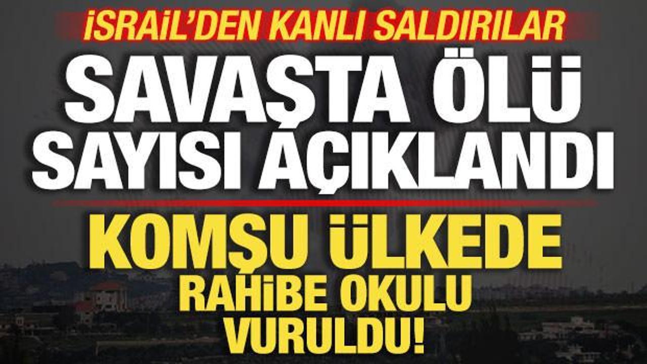 İsrail'den kanlı saldırılar! Komşu &uuml;lkede rahibe okulu vuruldu! &Ouml;l&uuml; sayısı a&ccedil;ıklandı