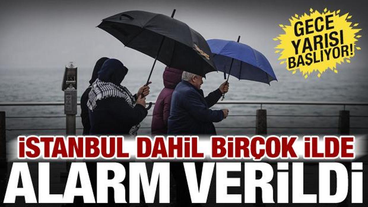 İstanbul dahil bir&ccedil;ok ilde sağanak alarmı! Meteoroloji saat verdi: Kuvvetli geliyor