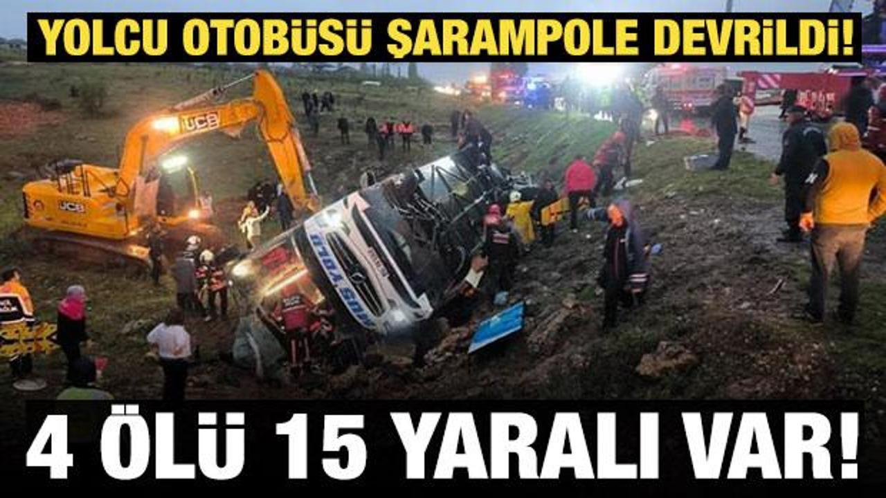 Son Dakika... Malatya'da yolcu otob&uuml;s&uuml; devrildi: &Ouml;l&uuml; ve yaralılar var!