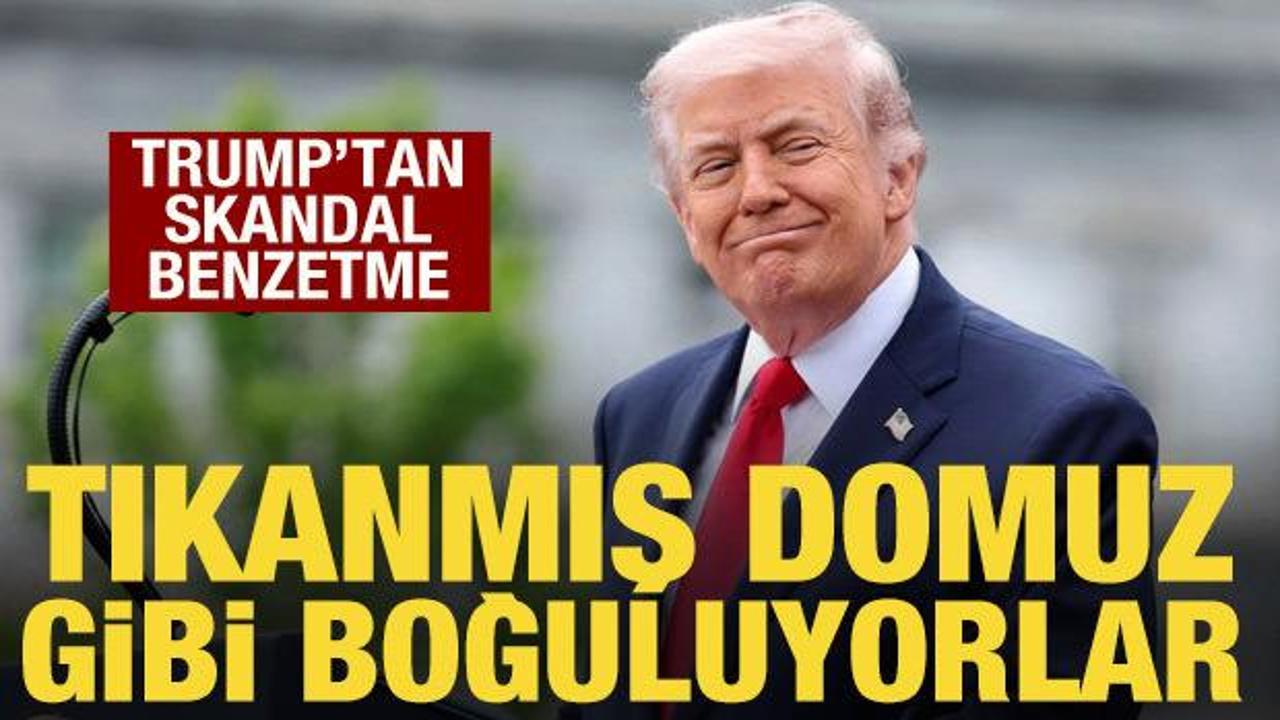 Trump'tan İranlılar i&ccedil;in skandal benzetme: Domuz gibi boğuluyorlar