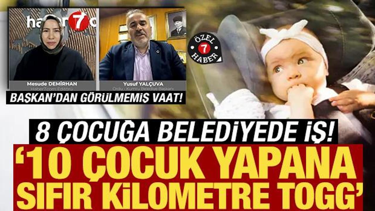 Başkandan g&ouml;r&uuml;lmemiş vaat: 10 &ccedil;ocuk yapana sıfır kilometre Togg! 8 &ccedil;ocuğa belediyede iş