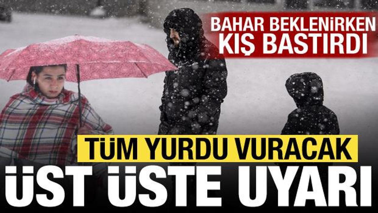 Kış geri d&ouml;nd&uuml;: Kar ve sağanak t&uuml;m yurdu vuracak! Meteoroloji sarı uyarı verdi