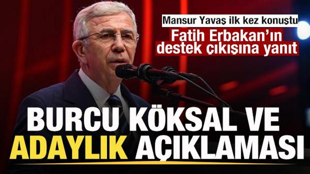 Mansur Yavaş'tan Burcu K&ouml;ksal ve adaylık a&ccedil;ıklaması! Erbakan'a teşekk&uuml;r mesajı