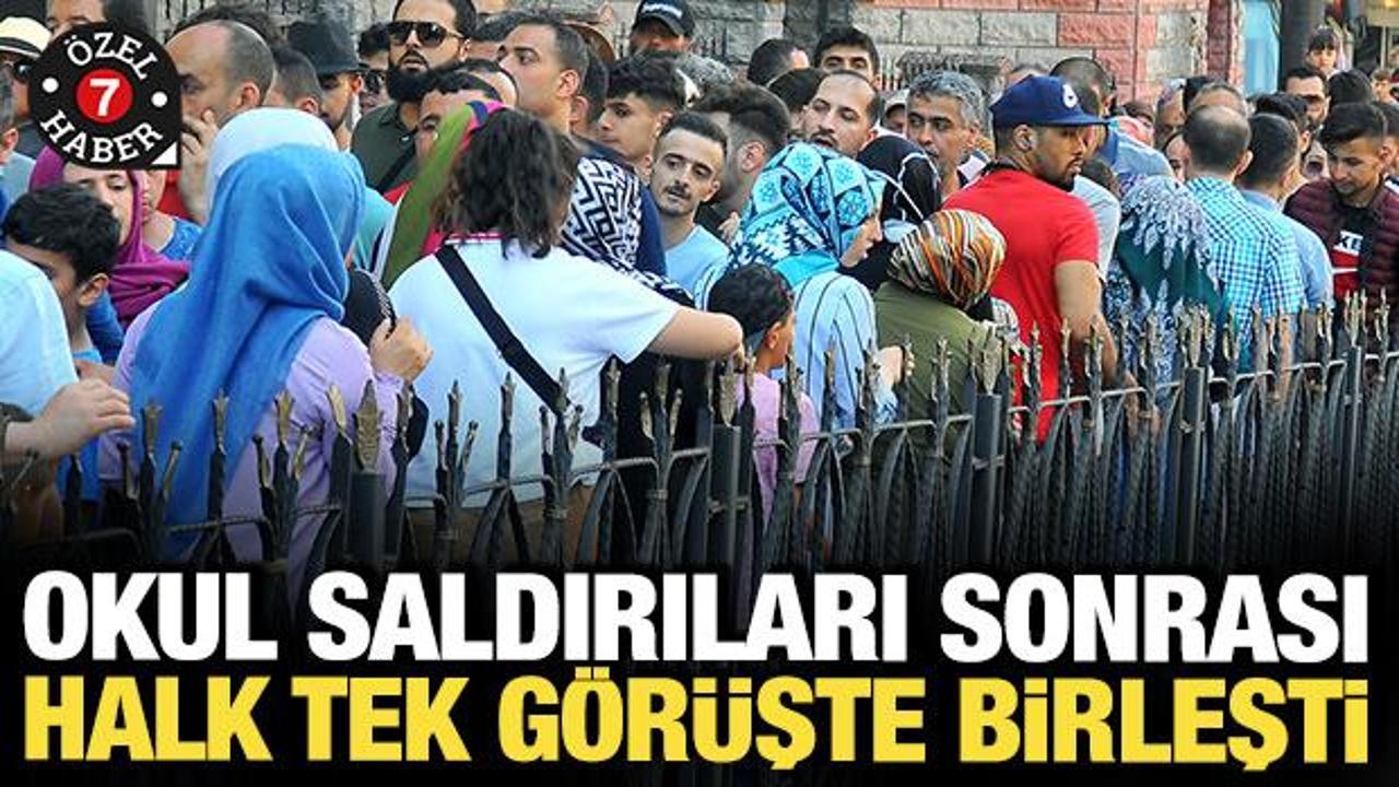 Okul saldırıları sonrası vatandaş tek g&ouml;r&uuml;şte birleşti