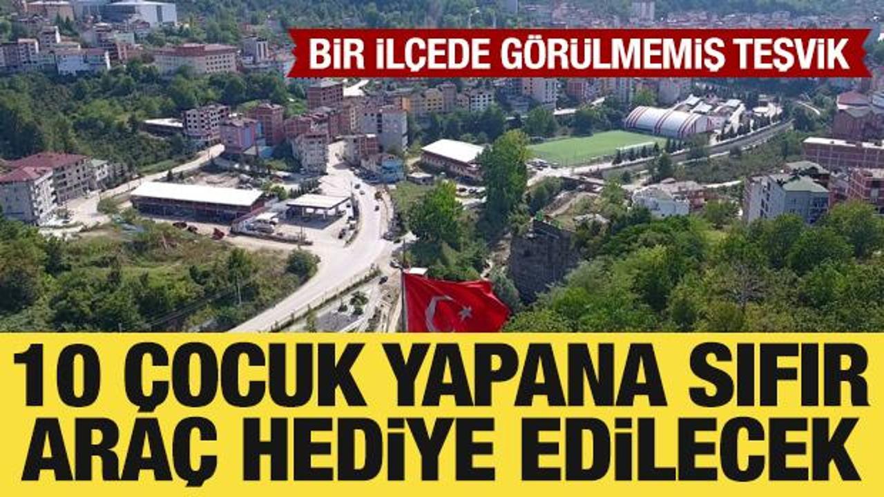 Ordu'da g&ouml;r&uuml;lmemiş n&uuml;fus teşviki: 10 &ccedil;ocuk yapana ara&ccedil; hediye