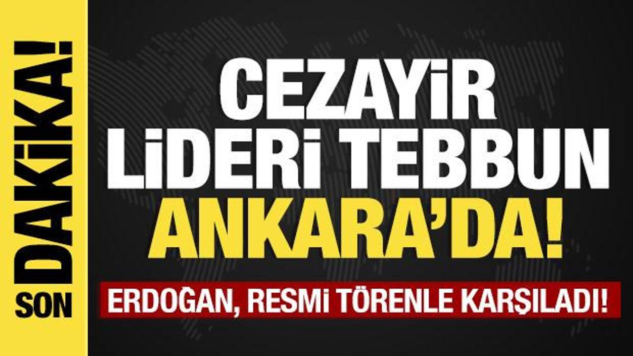 Son dakika...Cezayir Cumhurbaşkanı Ankara'da: Resmi t&ouml;renle karşılandı!