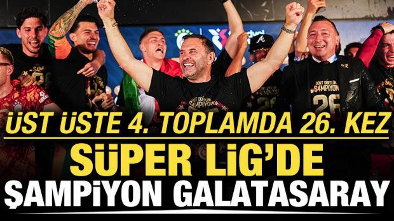 S&uuml;per Lig'de şampiyon Galatasaray