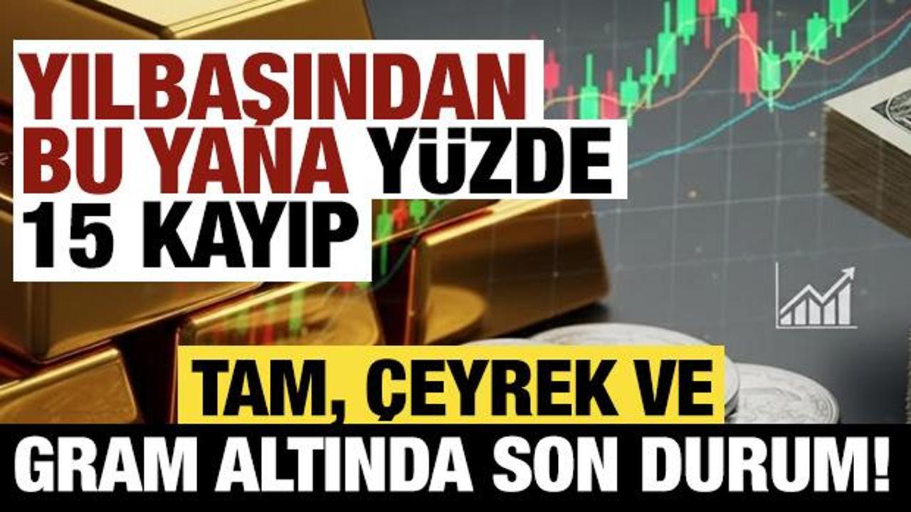 Yılbaşından bu yana y&uuml;zde 15 kayıp: Tam, &ccedil;eyrek ve gram altında son durum!