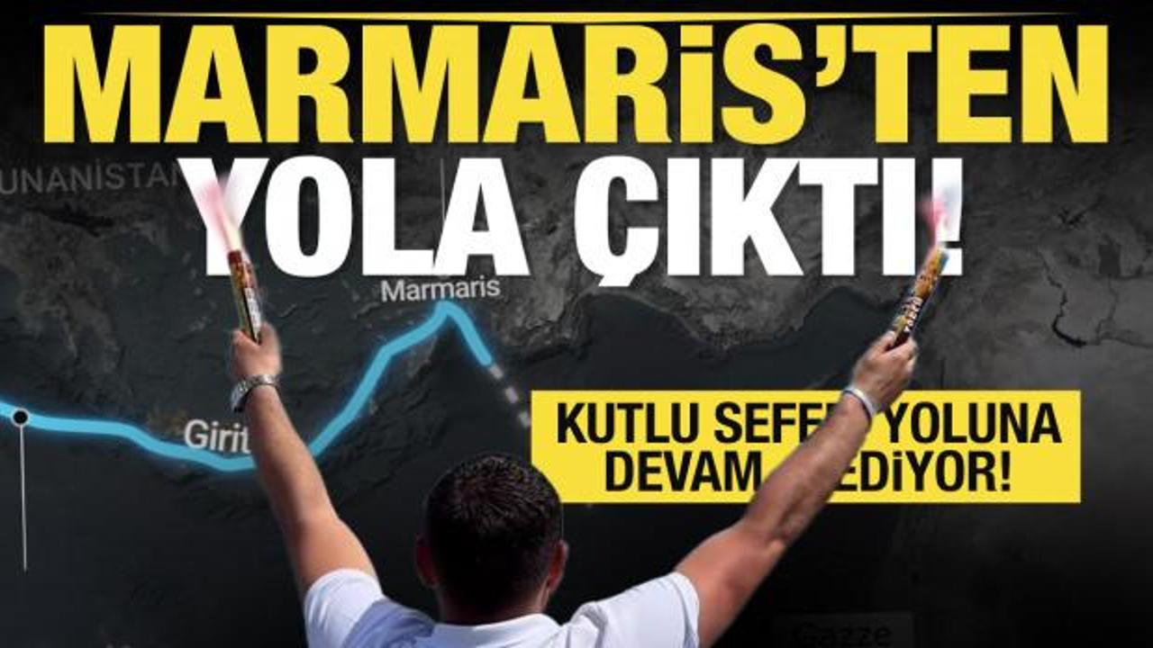 Global Sumud filosu Marmaris'ten Gazze'ye doğru yola &ccedil;ıktı