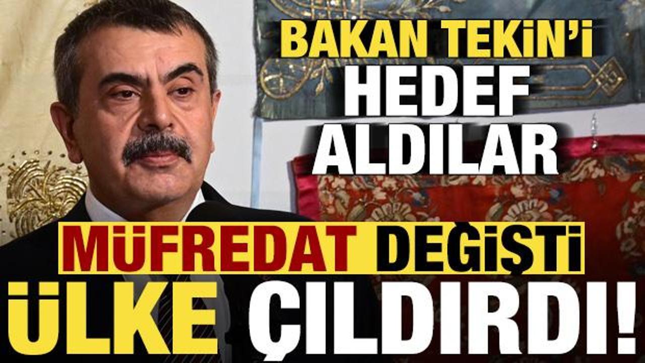 M&uuml;fredat değişti, &uuml;lke &ccedil;ıldırdı! Bakan Tekin'i hedef aldılar...